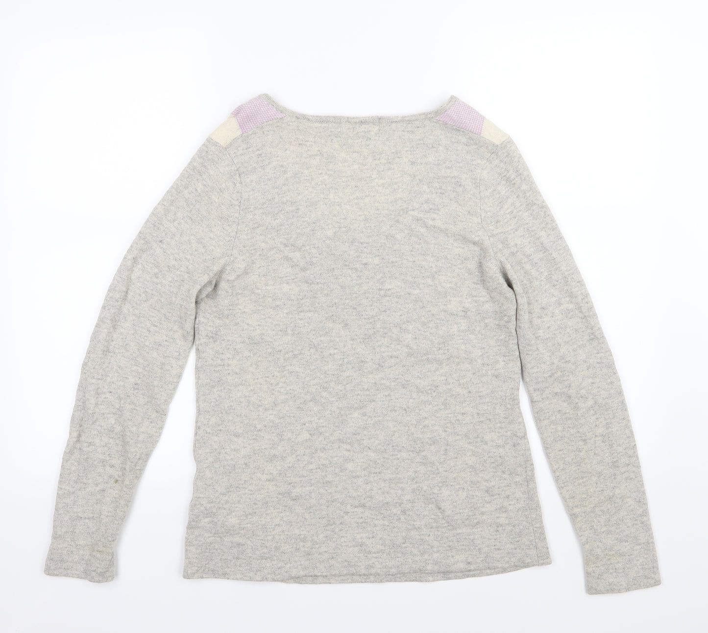 Marks and Spencer Womens Grey Argyle/Diamond Knit Pullover Jumper Size 12