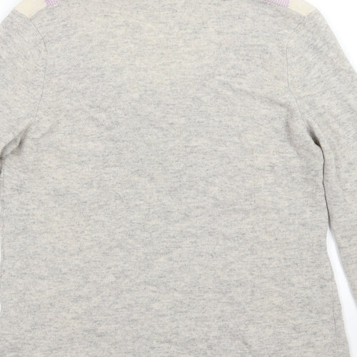 Marks and Spencer Womens Grey Argyle/Diamond Knit Pullover Jumper Size 12