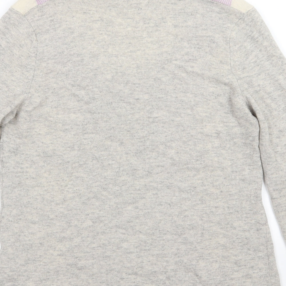 Marks and Spencer Womens Grey Argyle/Diamond Knit Pullover Jumper Size 12