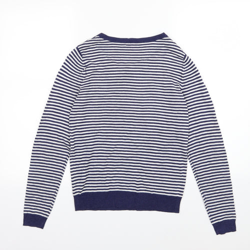 George Womens Blue Striped Knit Pullover Jumper Size 8  - Hello
