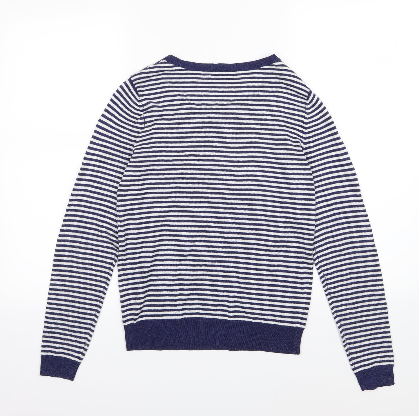 George Womens Blue Striped Knit Pullover Jumper Size 8  - Hello