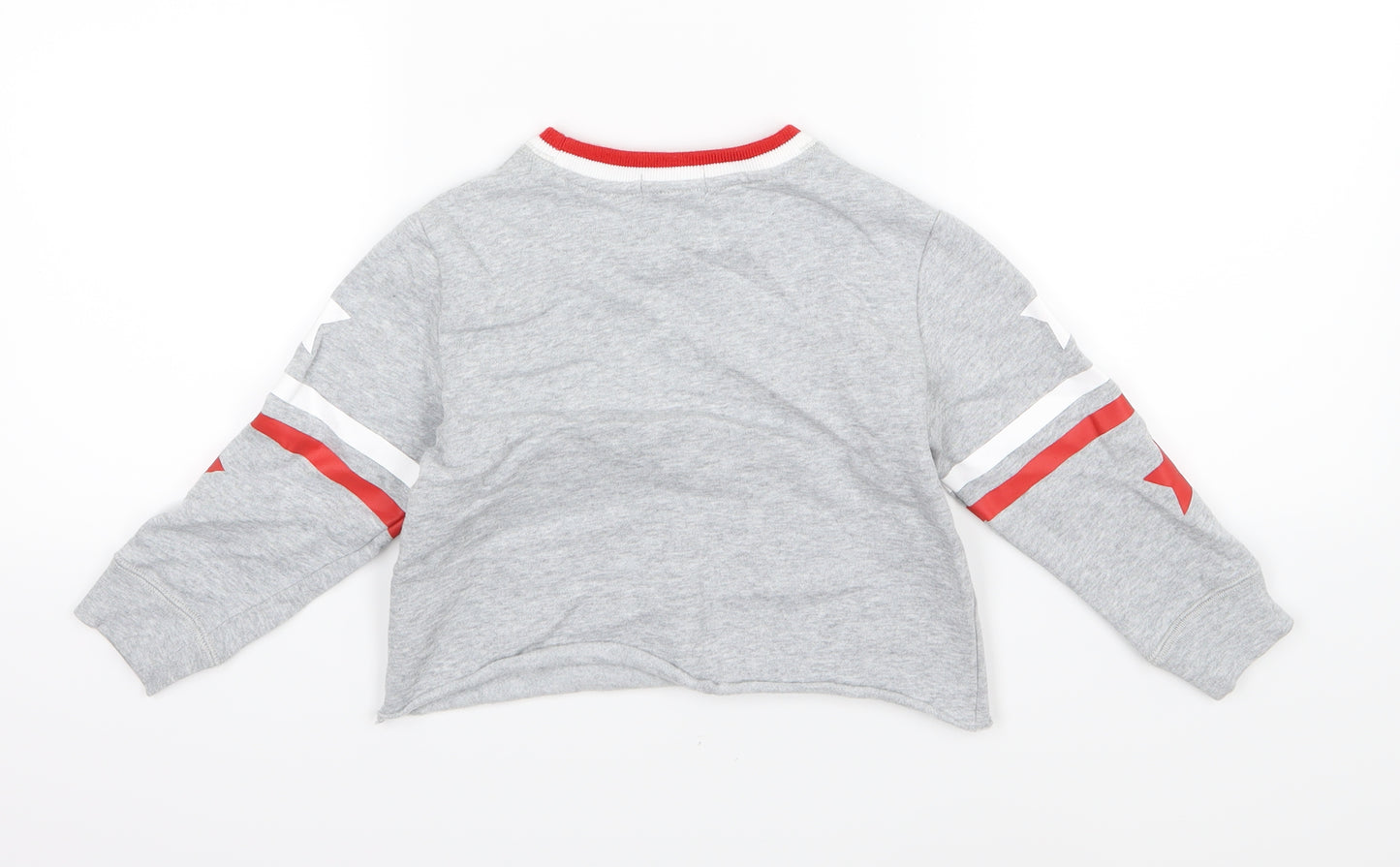 adidas by Stella McCartney Girls Grey  Jersey Pullover Sweatshirt Size 4 Years  - Cropped