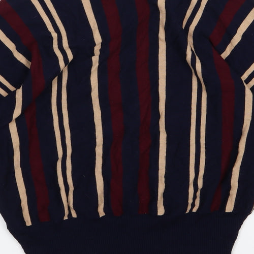 Oasis Womens Blue Striped Knit Pullover Jumper Size XS