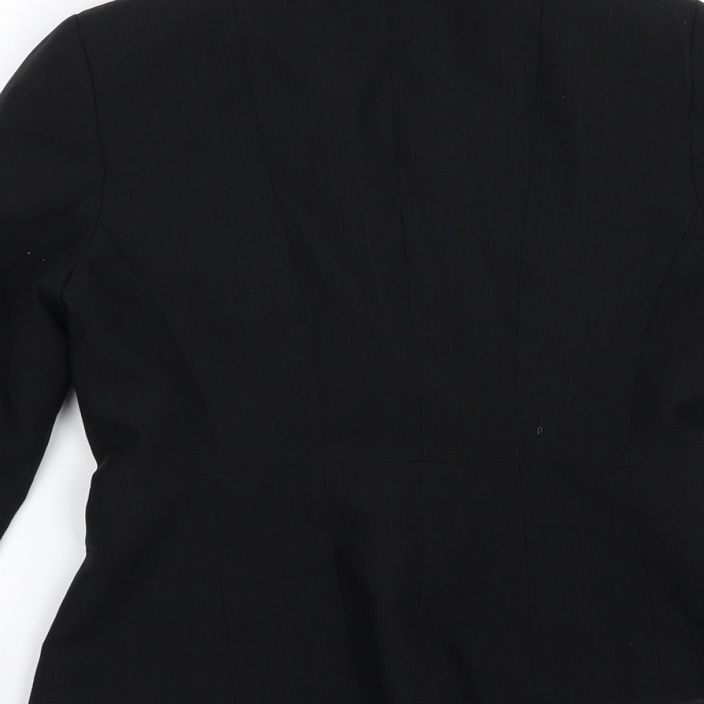 E-vie Womens Black  Rayon Jacket Blazer Size 10