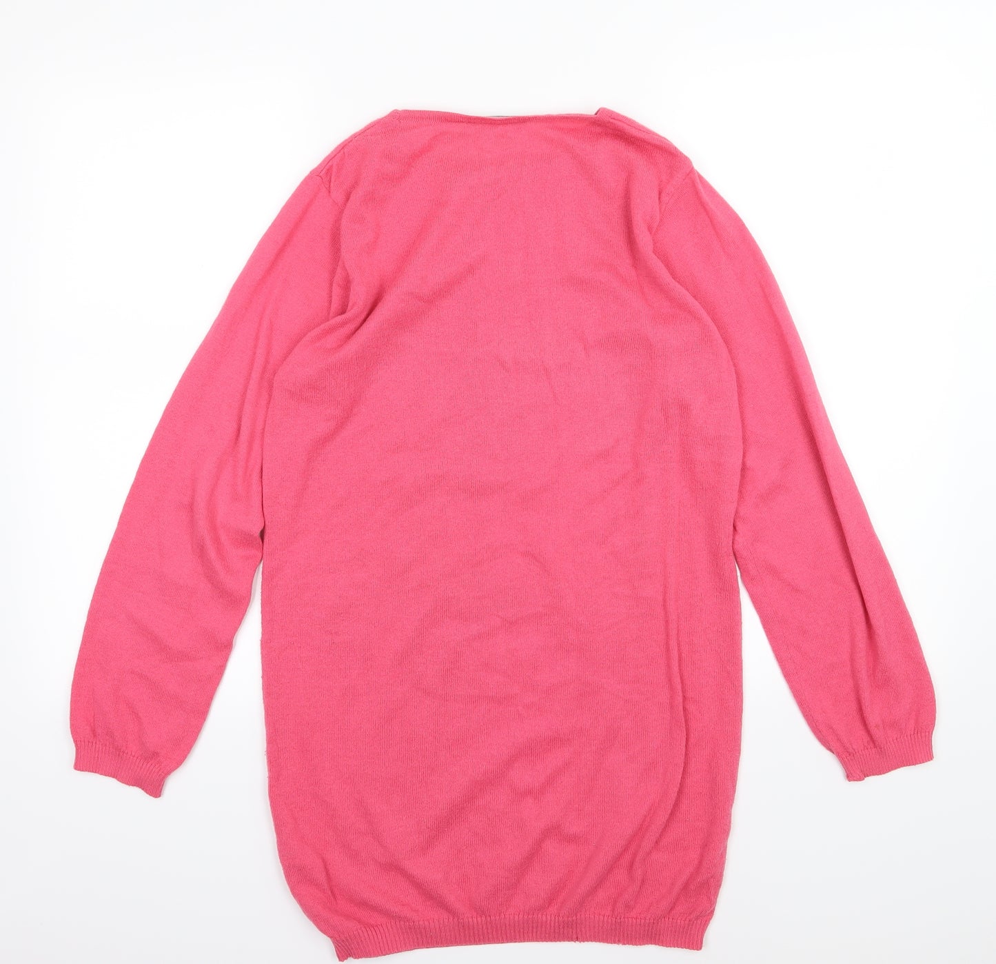 George Girls Pink Floral Knit Jumper Dress  Size 12-13 Years