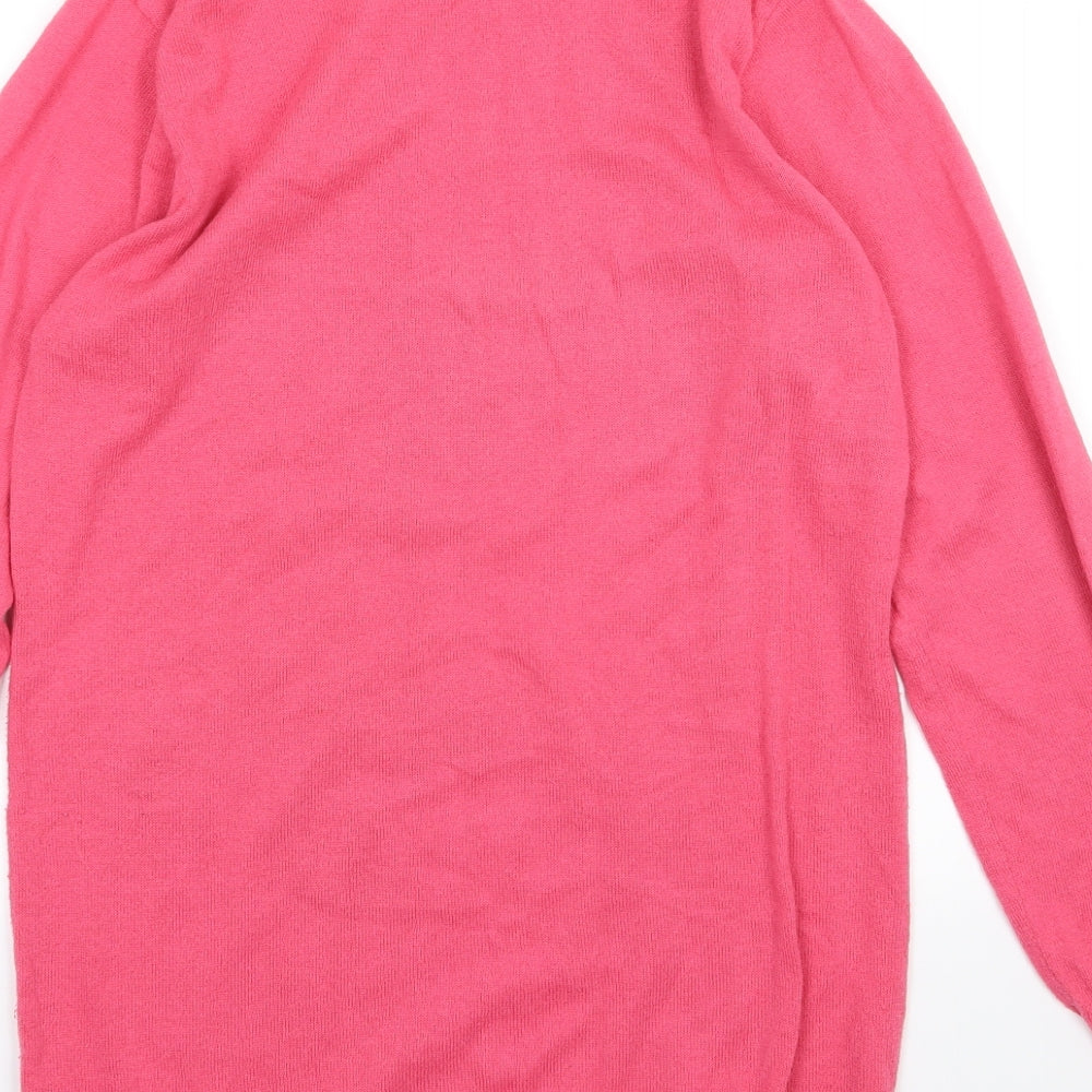 George Girls Pink Floral Knit Jumper Dress  Size 12-13 Years