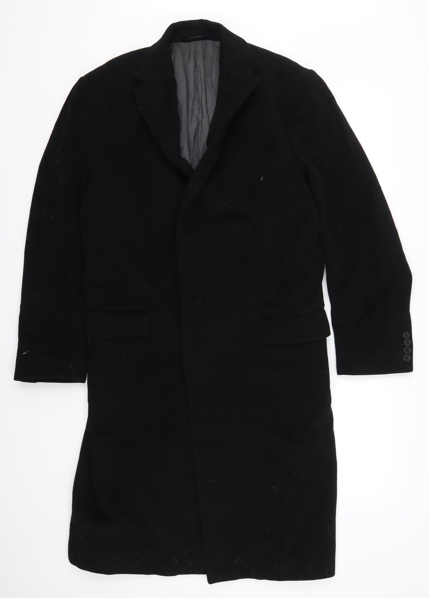 Racing Green Mens Black   Trench Coat Coat Size M
