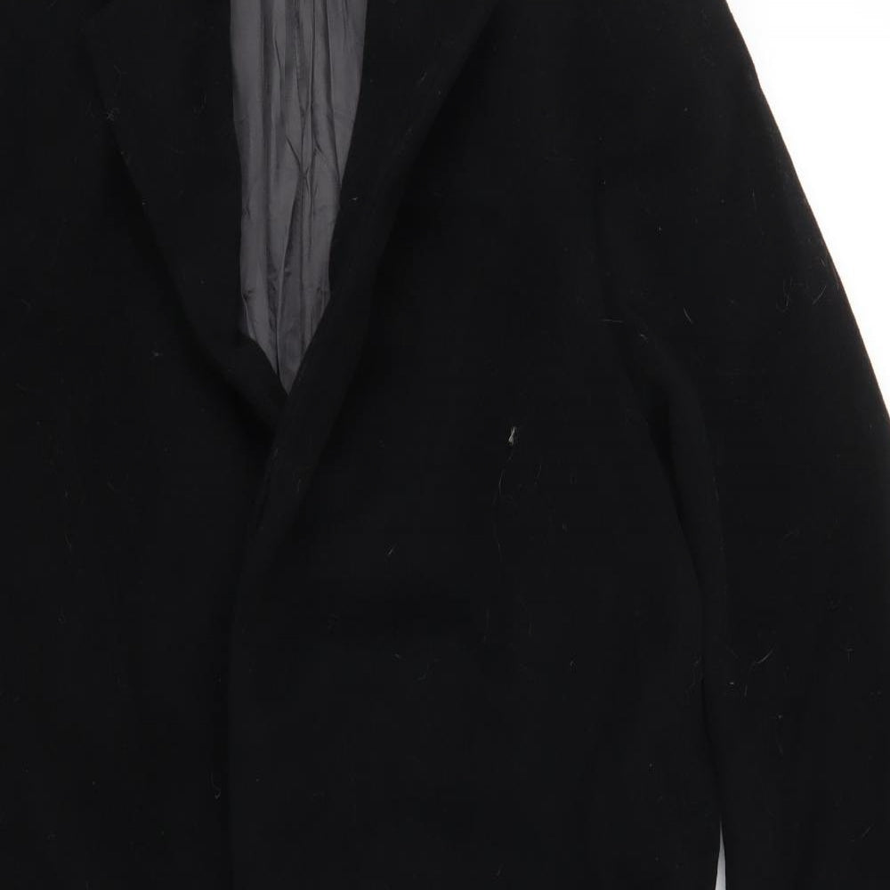 Racing Green Mens Black   Trench Coat Coat Size M