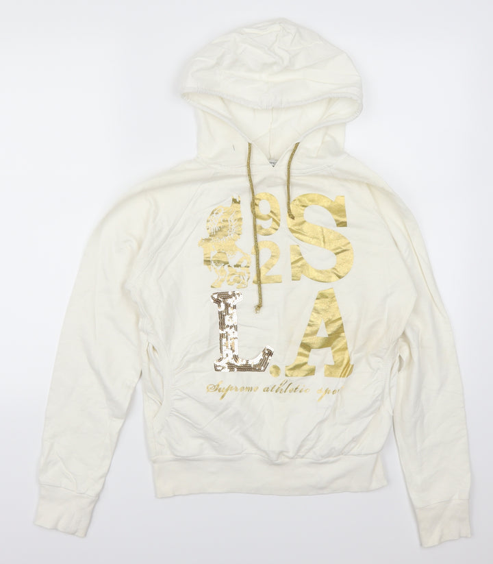Select Womens White   Pullover Hoodie Size S  - LA