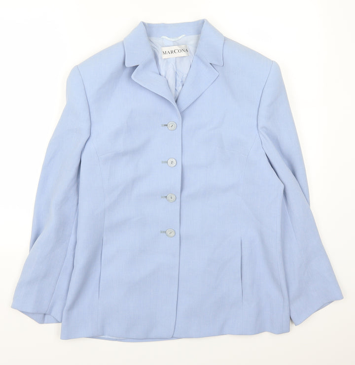 Marcona Womens Blue Jacket Suit Jacket Size 12