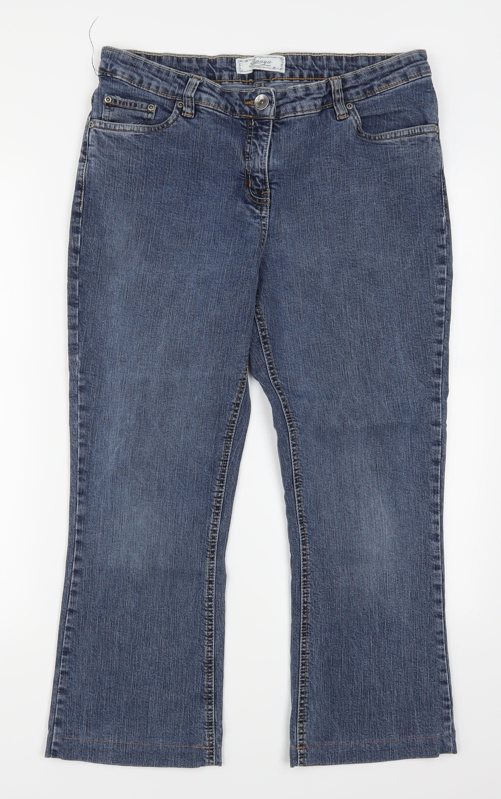 Papaya Womens Blue  Denim Bootcut Jeans Size 14 L23 in
