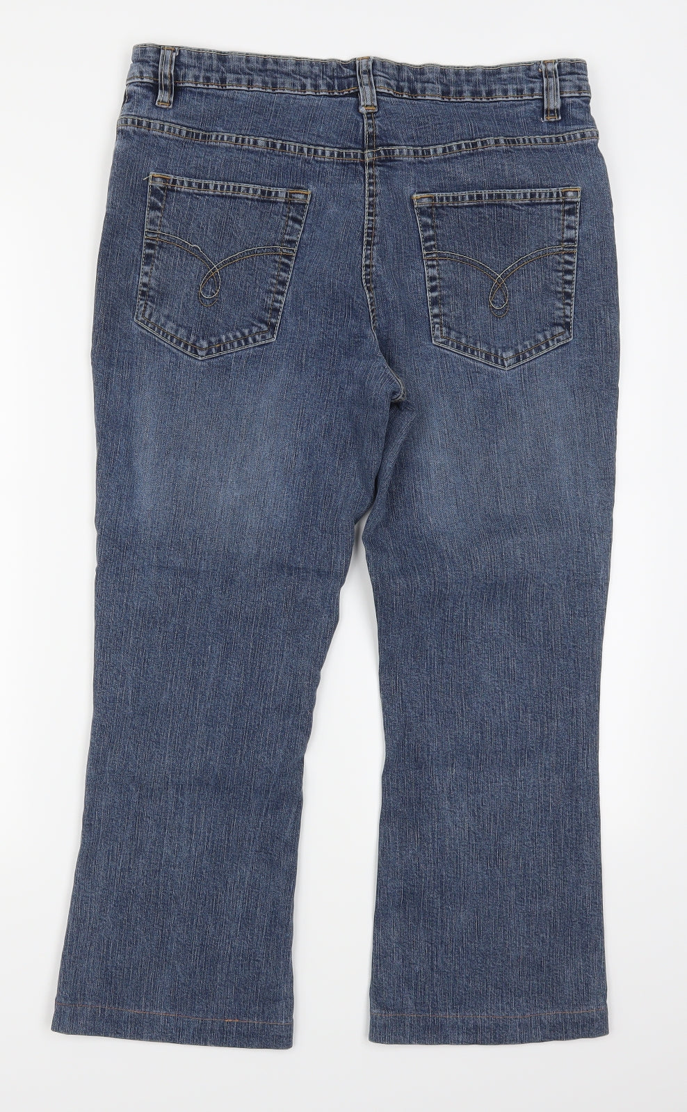 Papaya Womens Blue  Denim Bootcut Jeans Size 14 L23 in