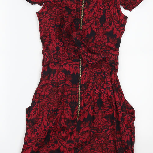 Closet Womens Red Floral  Mini  Size 6