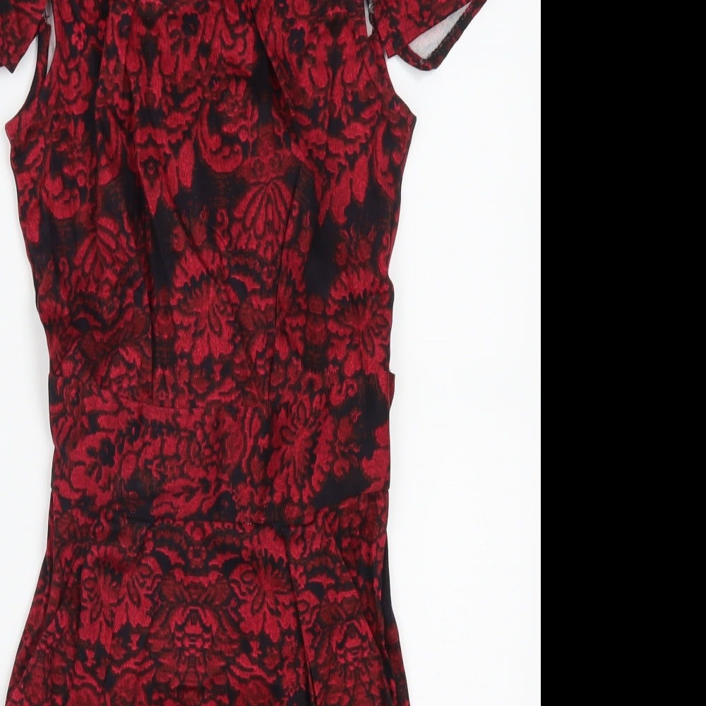Closet Womens Red Floral  Mini  Size 6