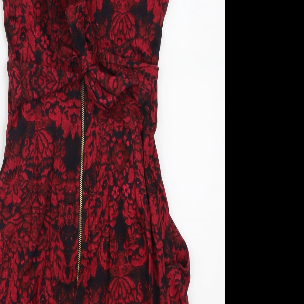 Closet Womens Red Floral  Mini  Size 6