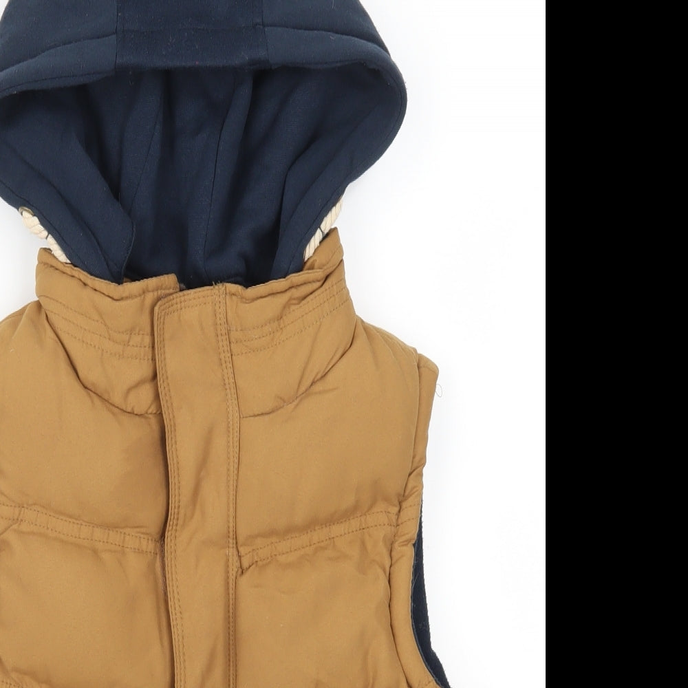 Rebel Boys Brown   Gilet Jacket Size 9-10 Years