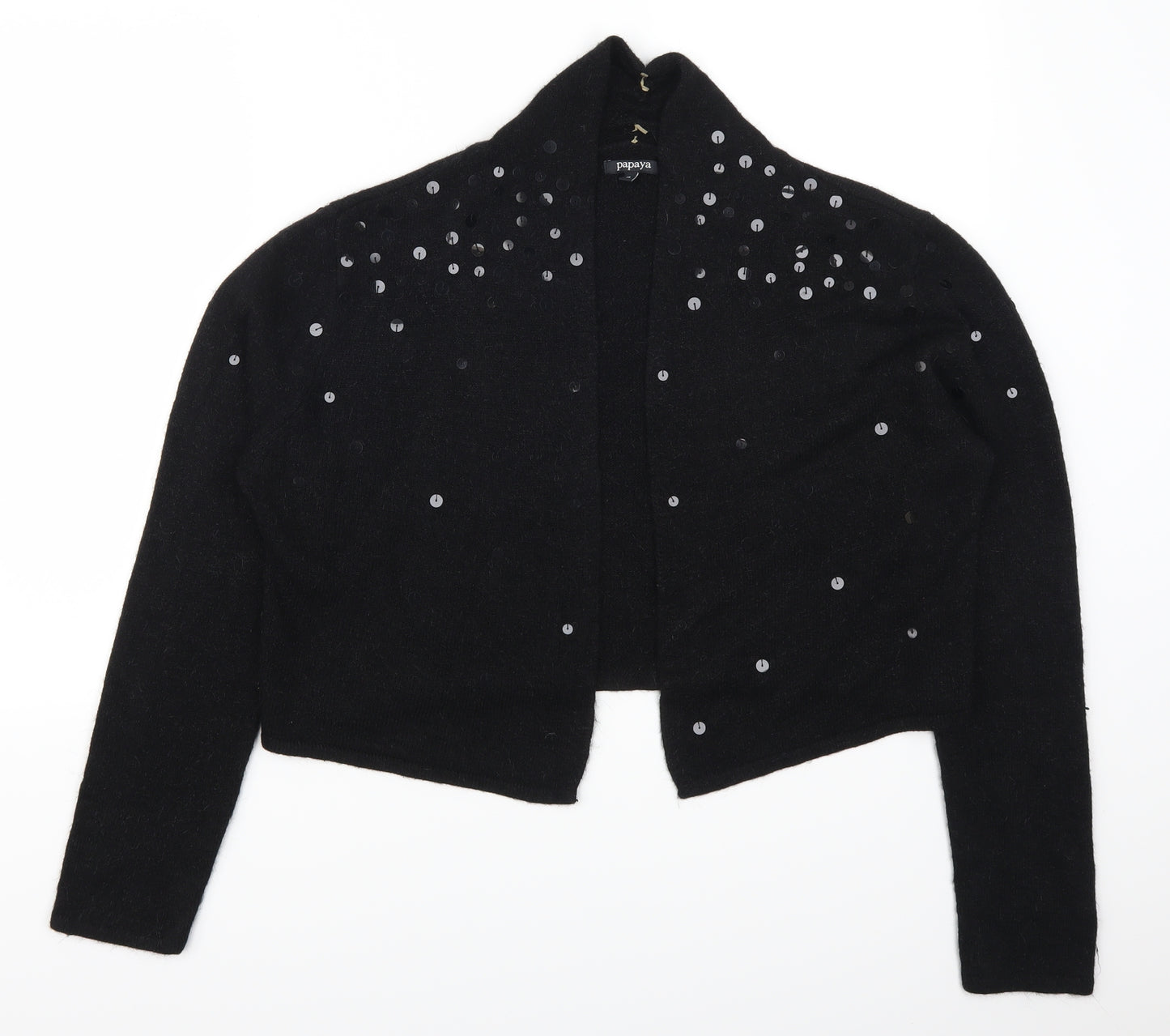 Papaya Womens Black   Cardigan Jumper Size 18