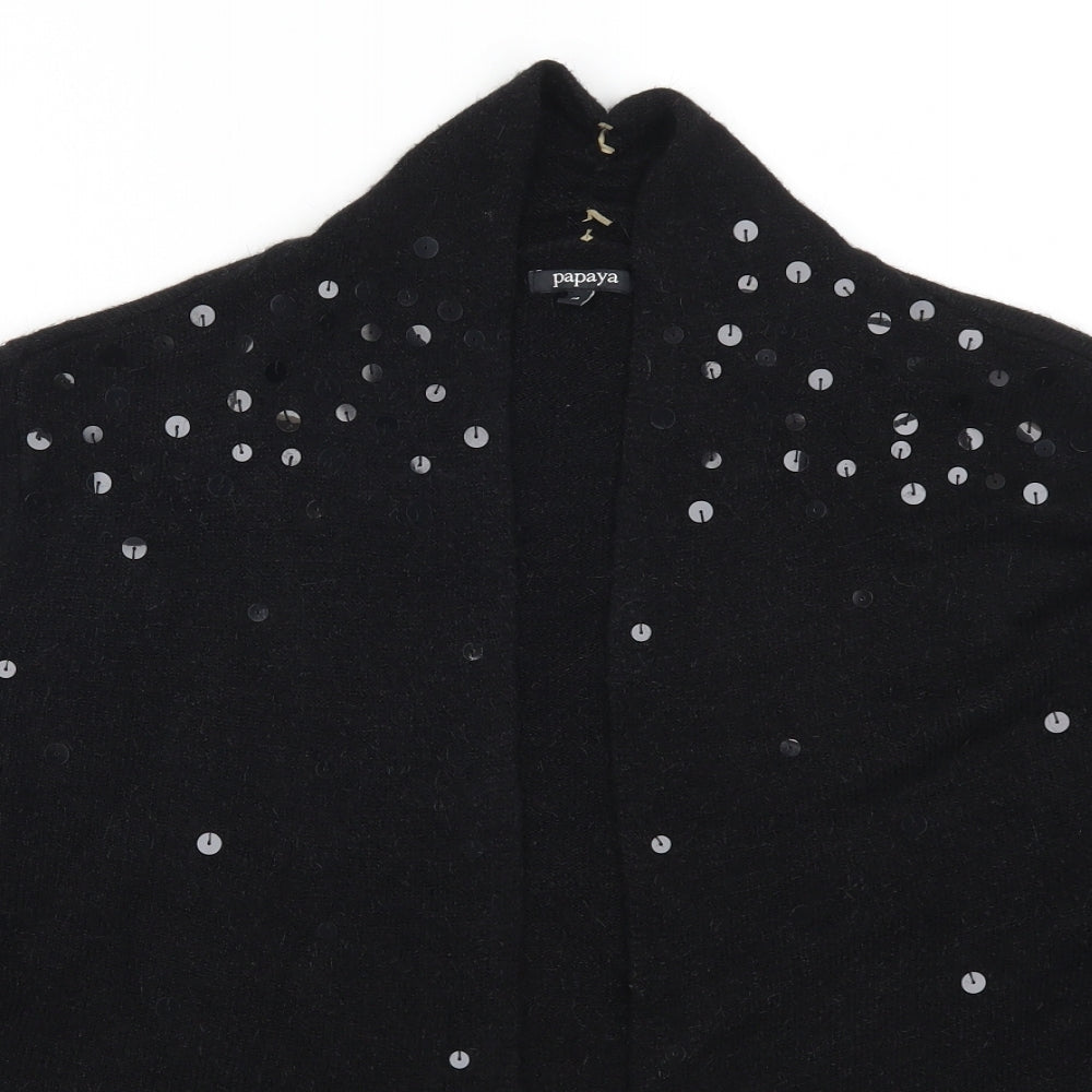 Papaya Womens Black   Cardigan Jumper Size 18