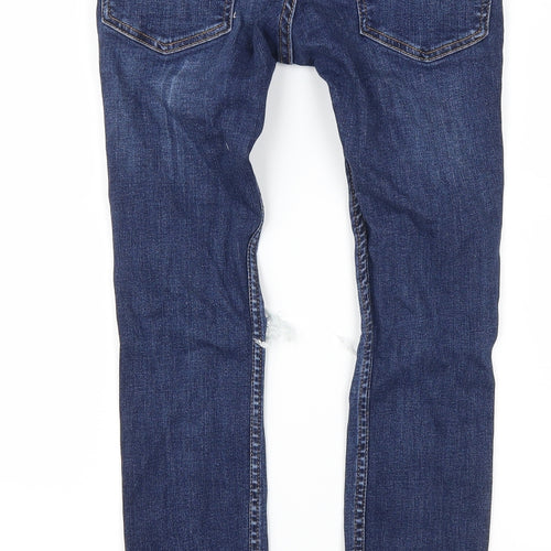 Topman Mens Blue  Denim Skinny Jeans Size 28 L30 in