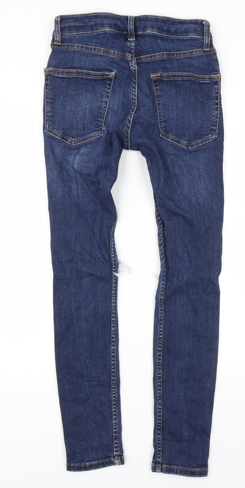 Topman Mens Blue  Denim Skinny Jeans Size 28 L30 in
