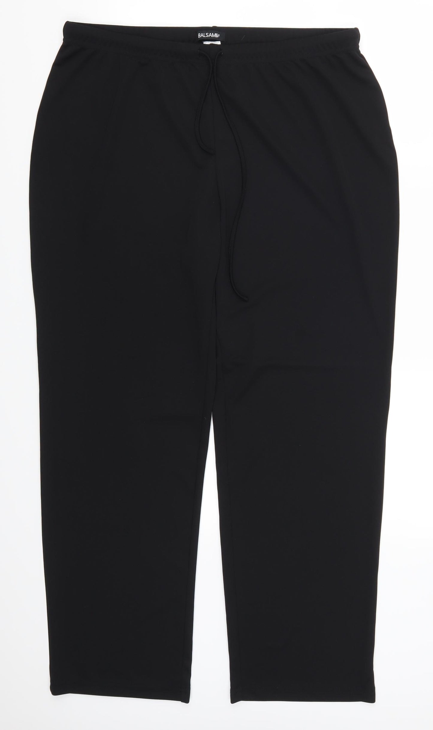 Balsamik Womens Black   Trousers  Size 20 L29 in