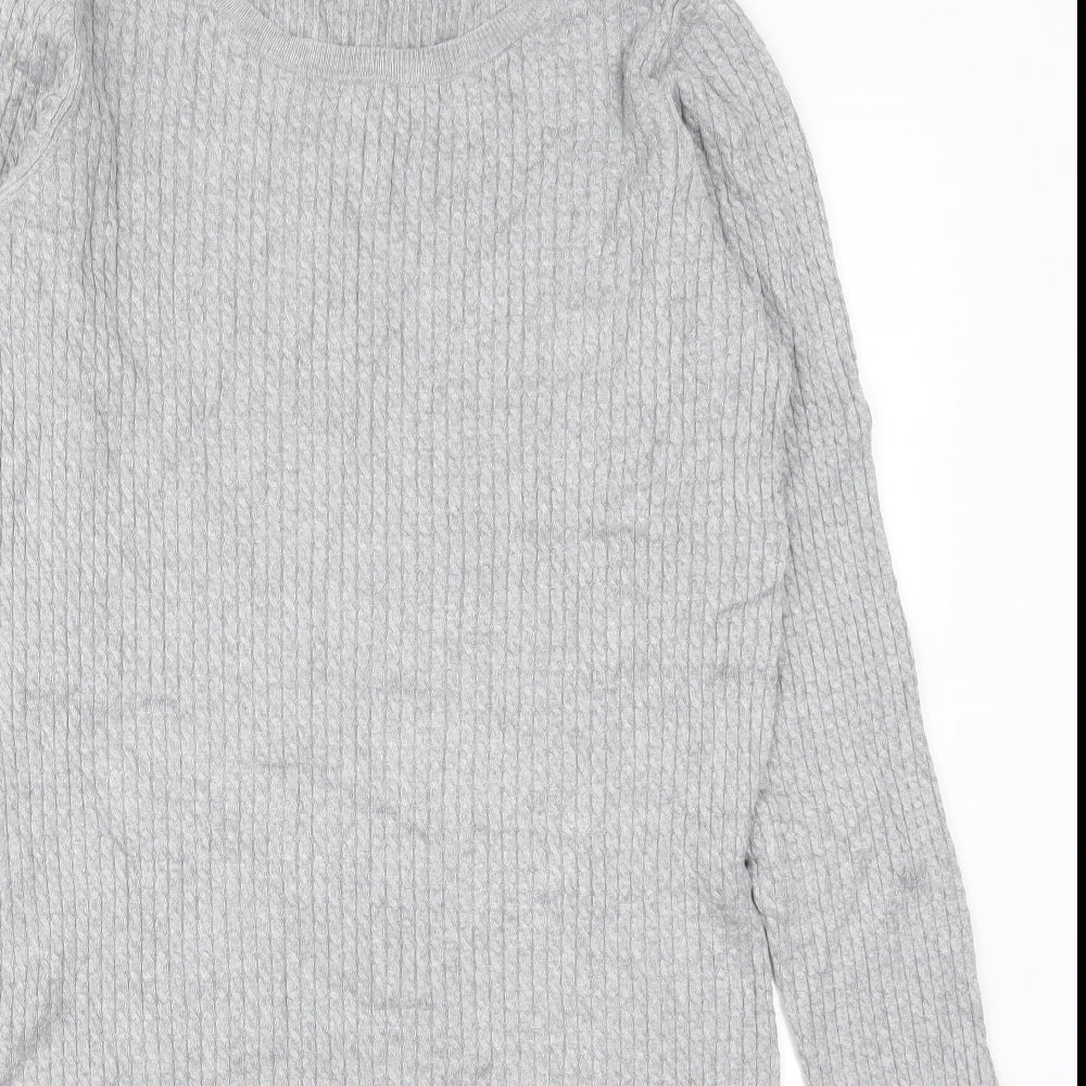 VERO MODA Womens Grey   Jumper Dress  Size L  - Cable Knit