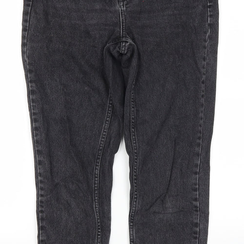 Topshop Womens Grey  Denim Mom Jeans Size 26 in L27 in