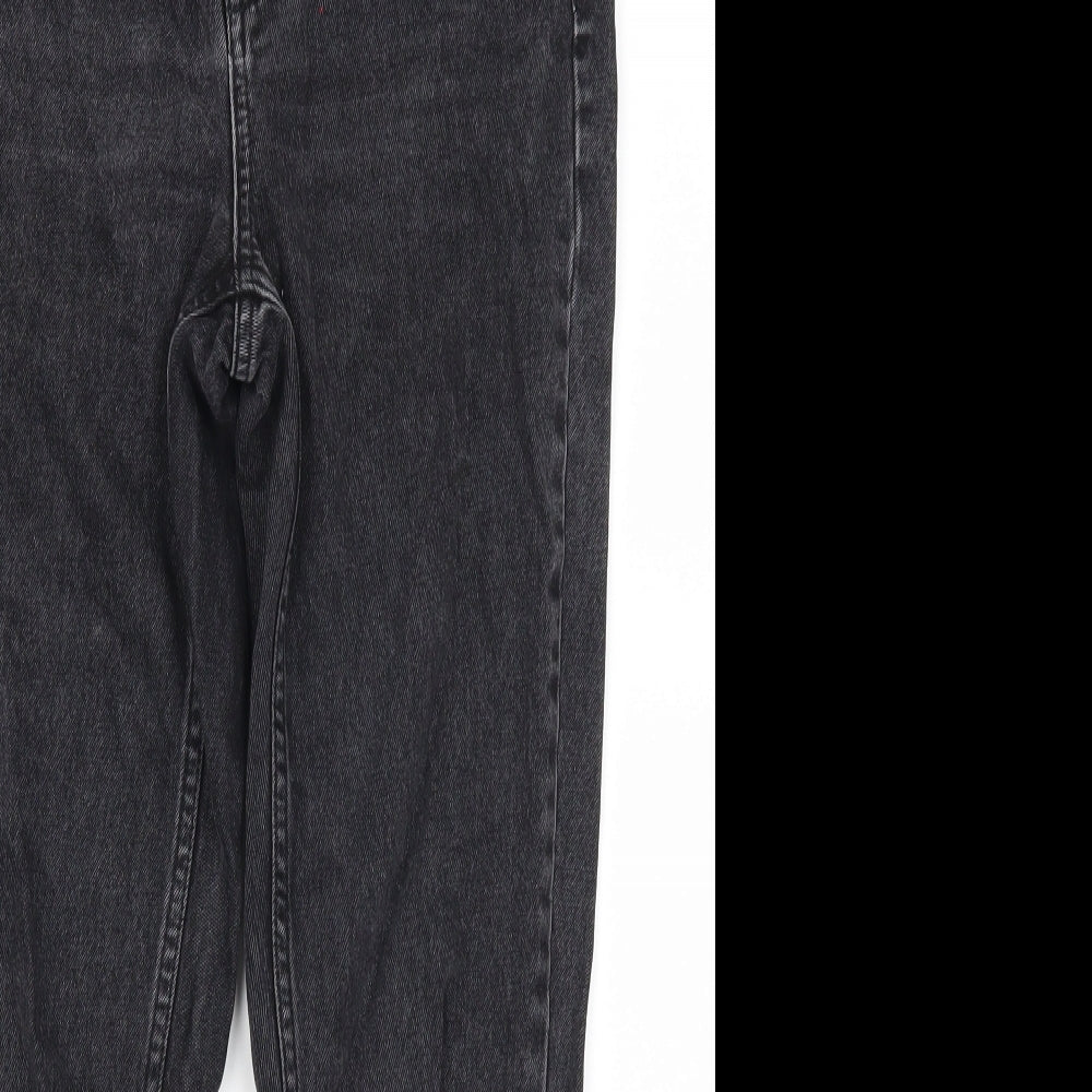 Topshop Womens Grey  Denim Mom Jeans Size 26 in L27 in