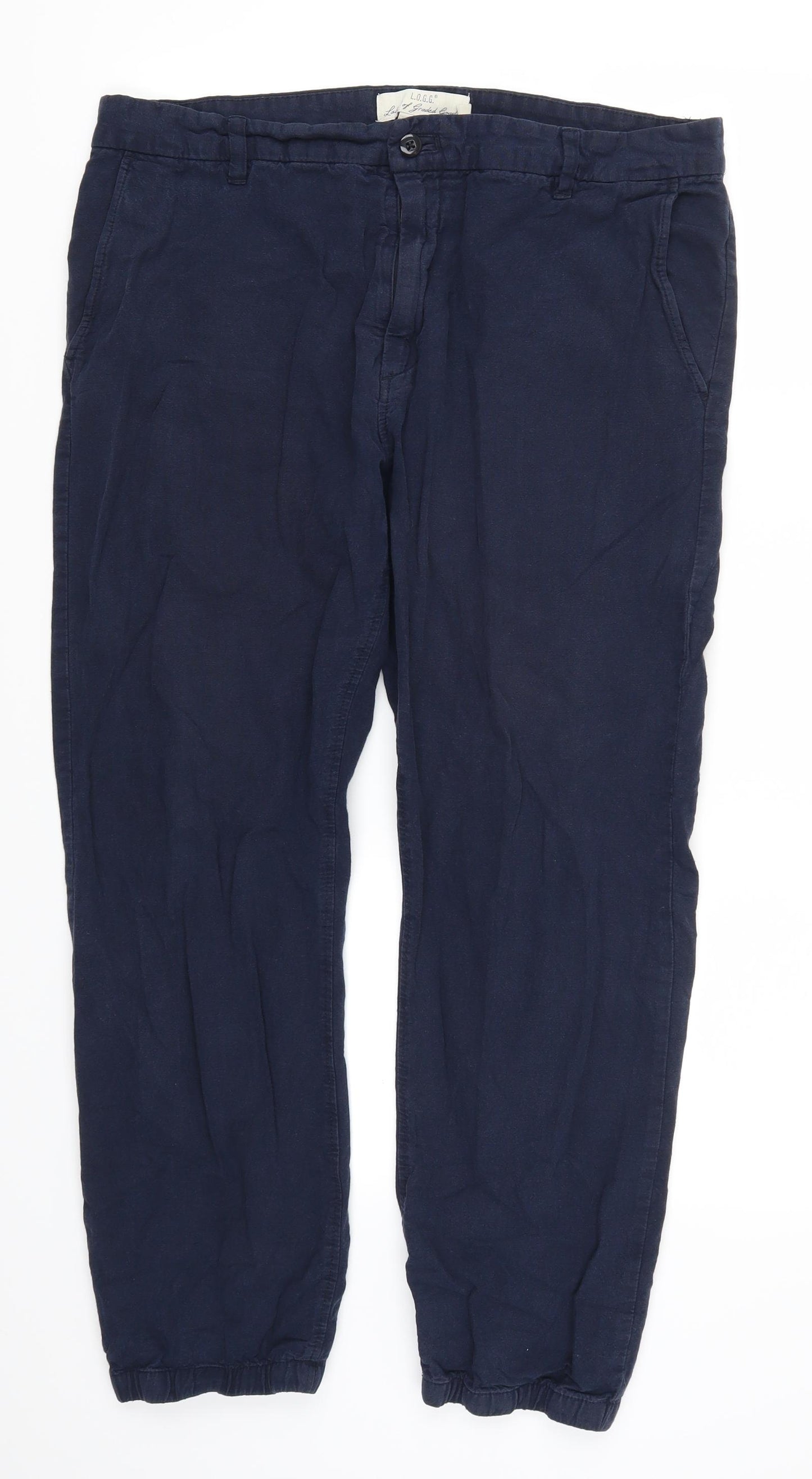 H&M Womens Blue   Trousers  Size 8 L27 in
