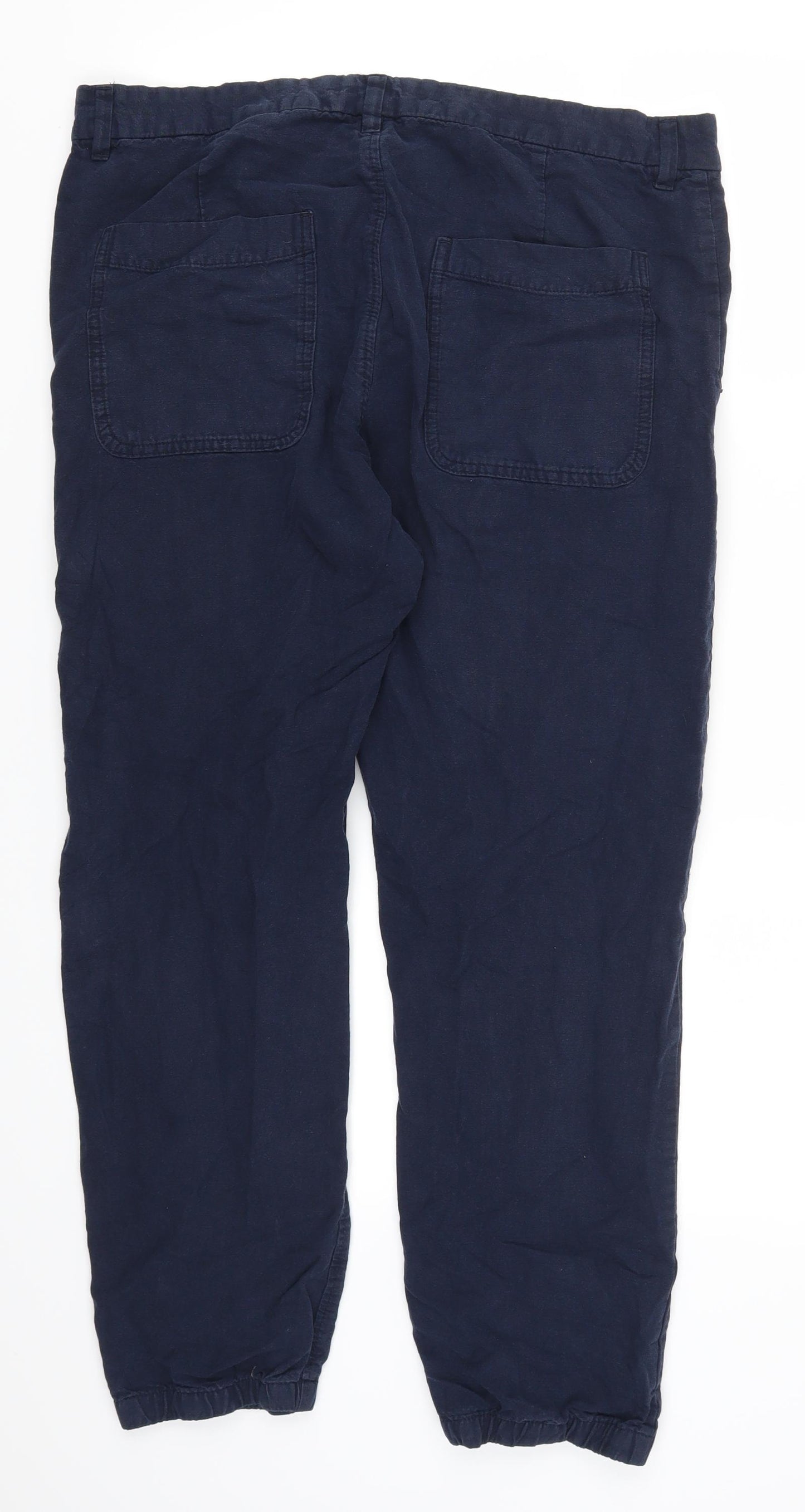 H&M Womens Blue   Trousers  Size 8 L27 in