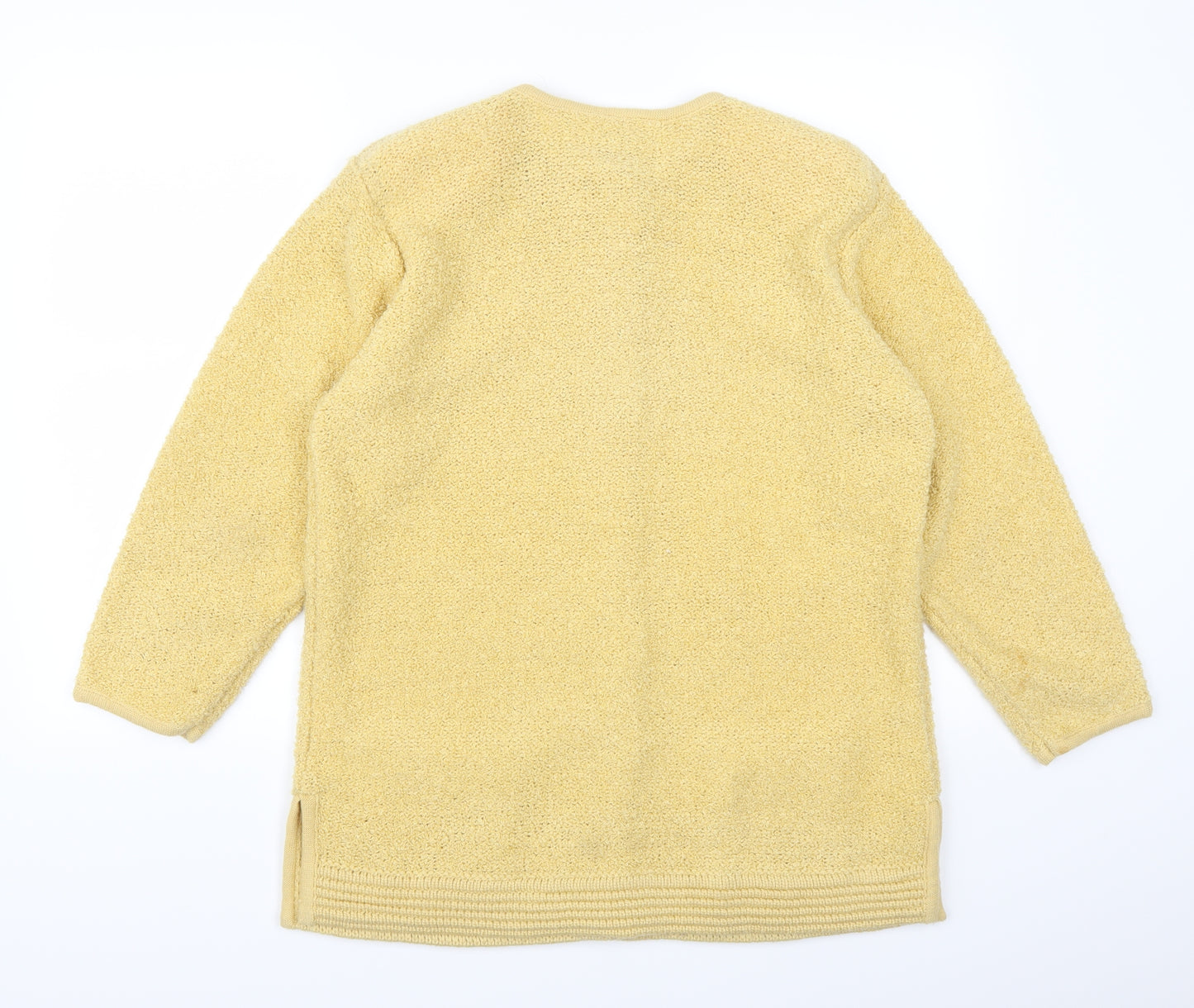 Poppy Womens Yellow   Cardigan Jumper Size 14