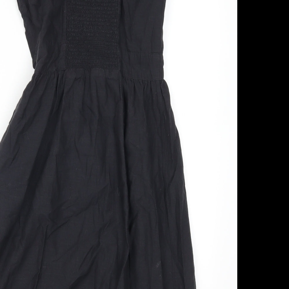 Fat Face Womens Grey   Skater Dress  Size 8  - Floral Hem