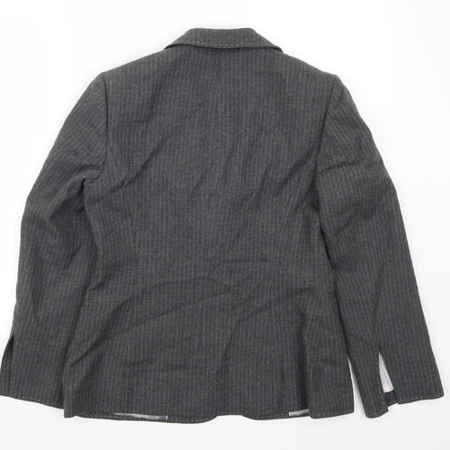Precis Womens Grey Striped  Jacket Suit Jacket Size 10