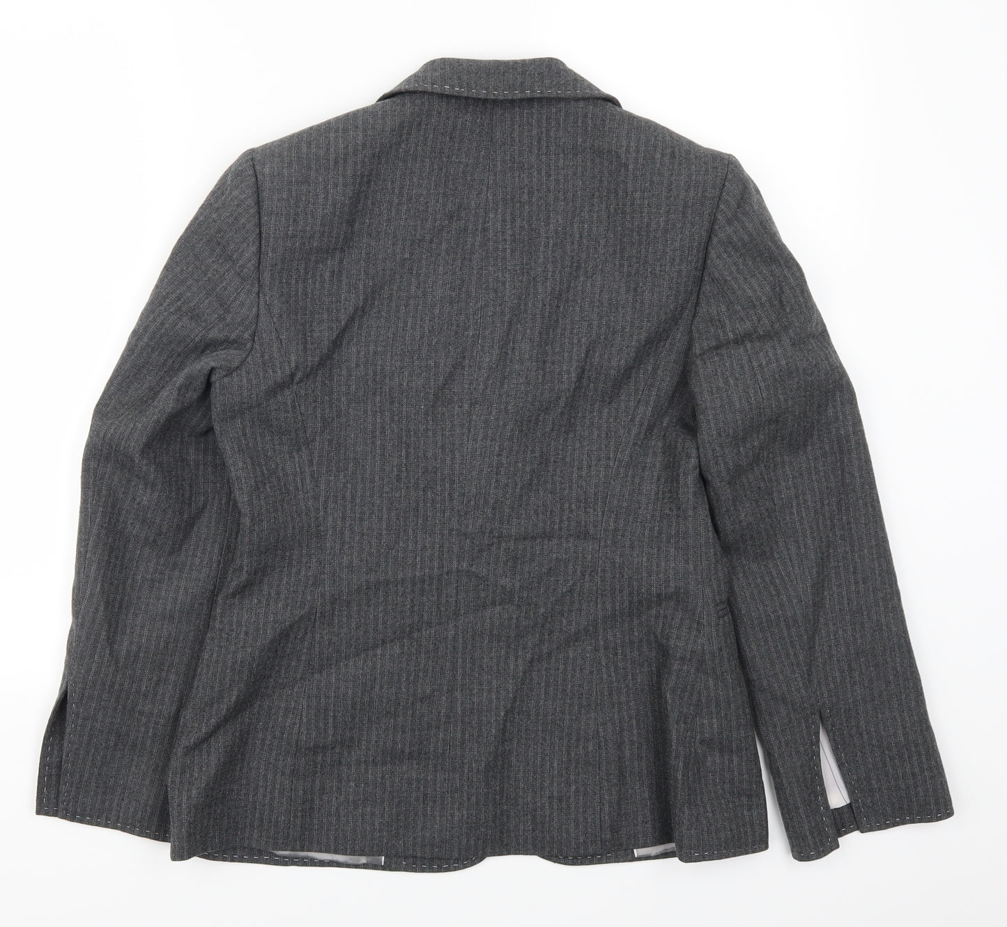 Precis Womens Grey Striped  Jacket Suit Jacket Size 10