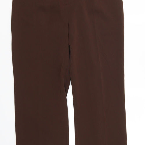 Happi Womens Brown   Trousers  Size 14 L26 in