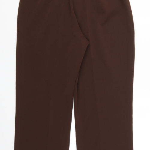 Happi Womens Brown   Trousers  Size 14 L26 in