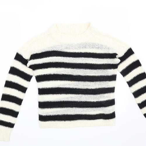 Atmosphere Womens Beige Striped  Pullover Jumper Size 10