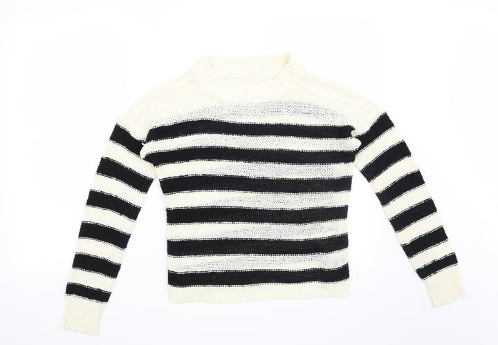 Atmosphere Womens Beige Striped Pullover Jumper Size 10