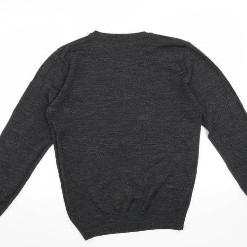F&F Mens Grey   Henley Jumper Size S