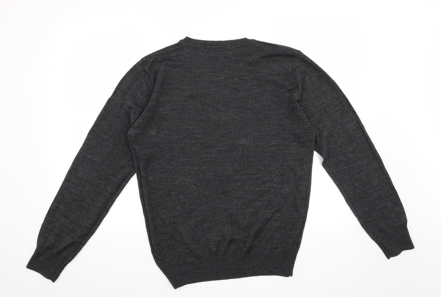 F&F Mens Grey   Henley Jumper Size S