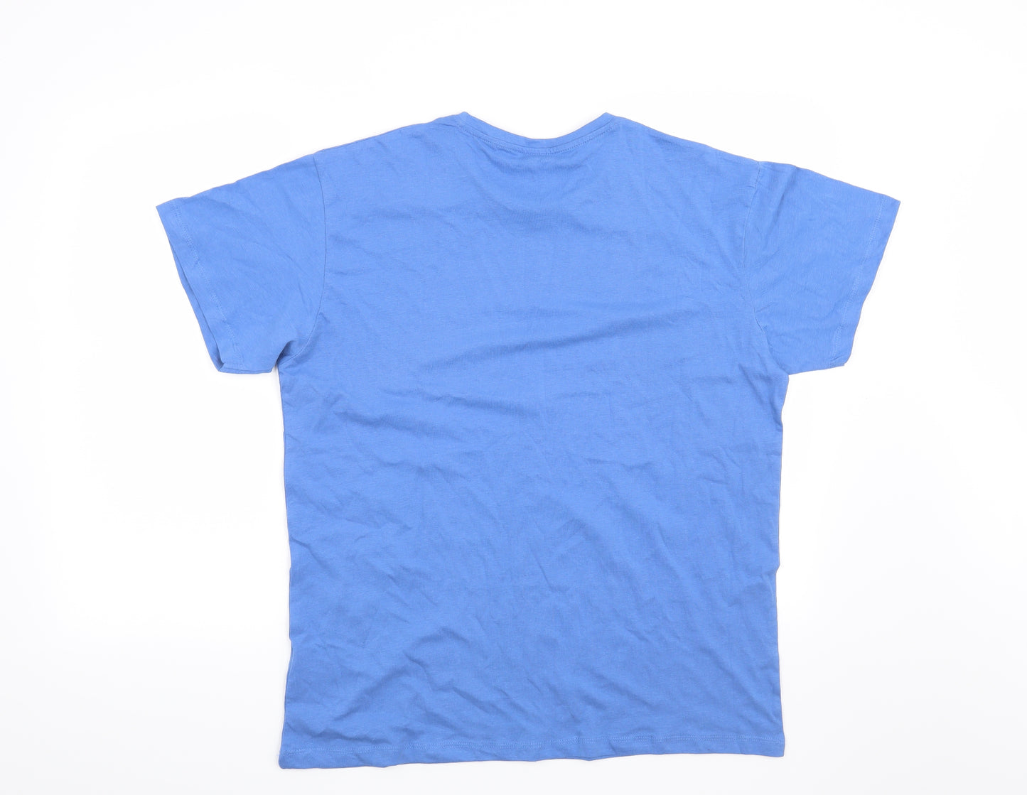 Primark Mens Blue    T-Shirt Size M  - Night (Noun) The period from sunset to sunrise
