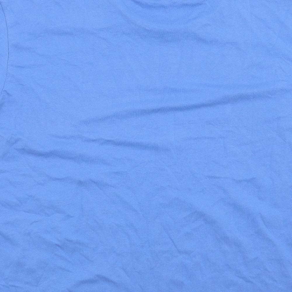 Primark Mens Blue    T-Shirt Size M  - Night (Noun) The period from sunset to sunrise