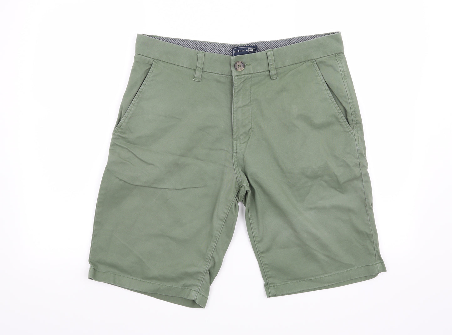 F&F Mens Green   Chino Shorts Size 34