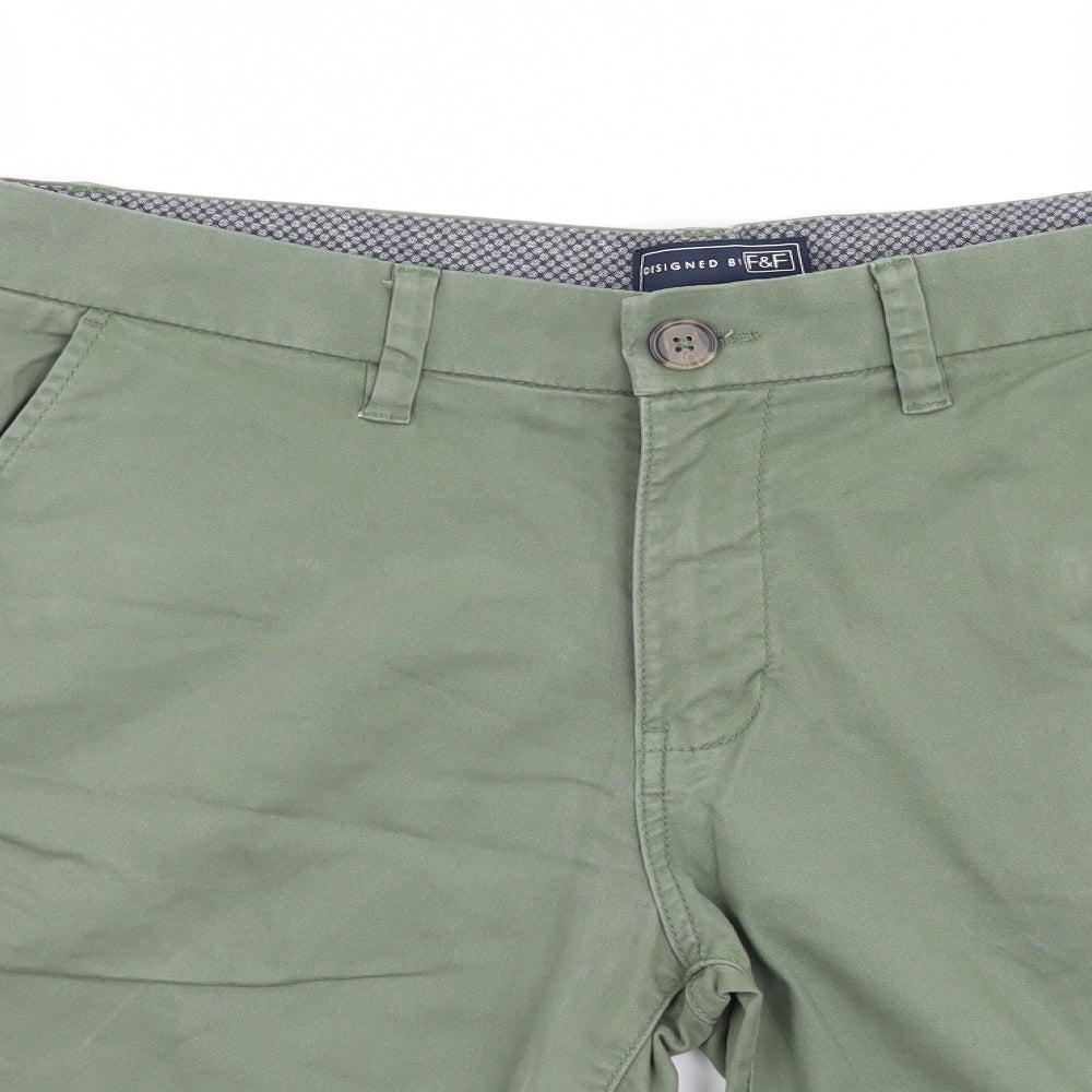 F&F Mens Green   Chino Shorts Size 34