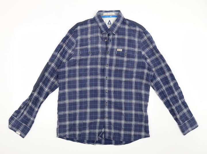 Gaastra Mens Blue Check   Button-Up Size L