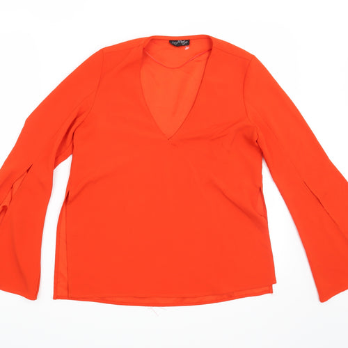 Topshop Womens Red   Basic Blouse Size 4