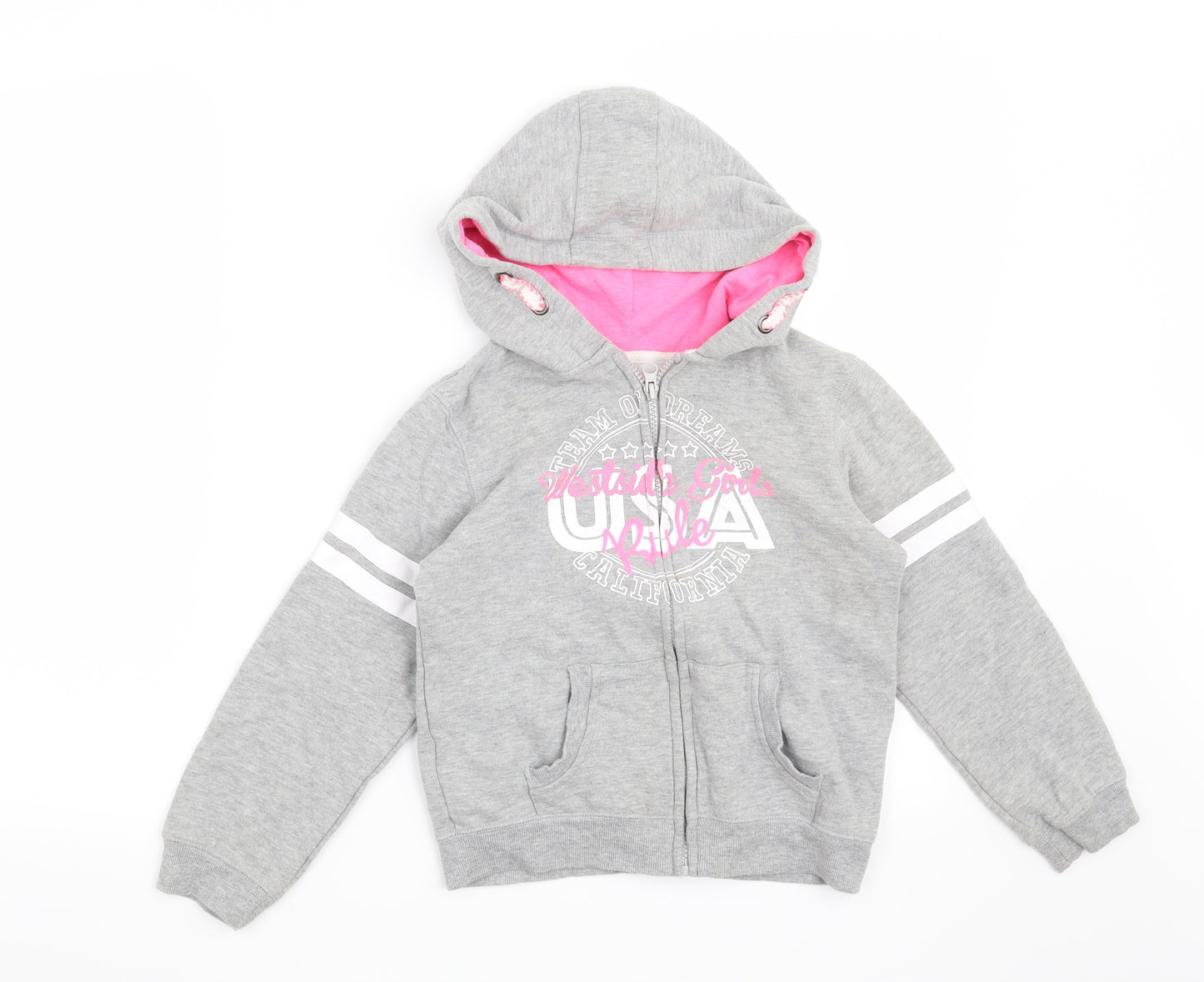 Young Dimension Girls Grey   Full Zip Hoodie Size 8-9 Years