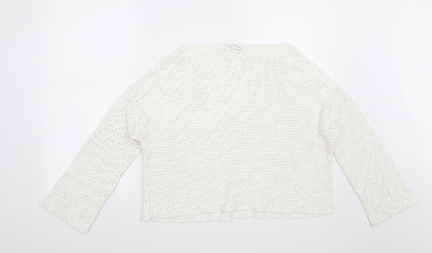 Pull & Bear Womens White   Pullover Jumper Size M