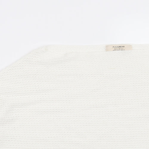 Pull & Bear Womens White   Pullover Jumper Size M