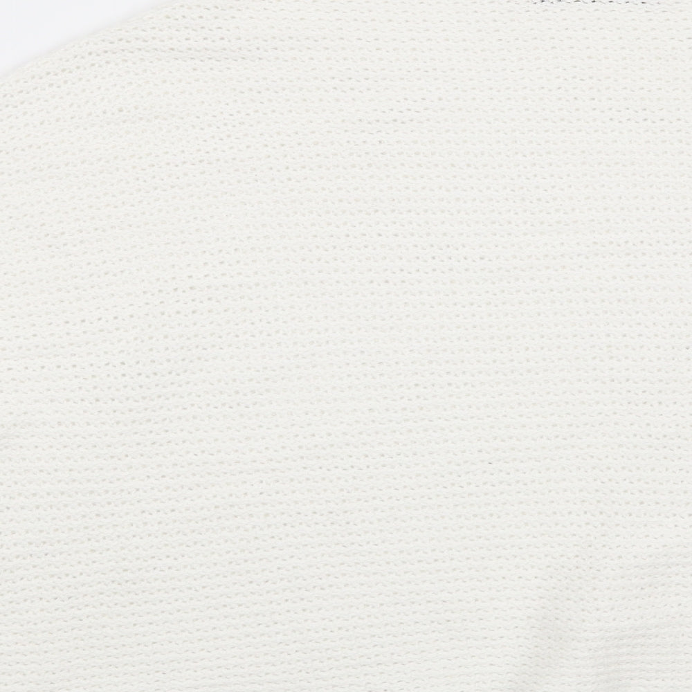 Pull & Bear Womens White   Pullover Jumper Size M